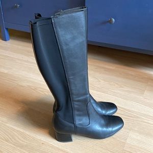 Clarks Marilyn Abby knee high black riding boots sz 9.5